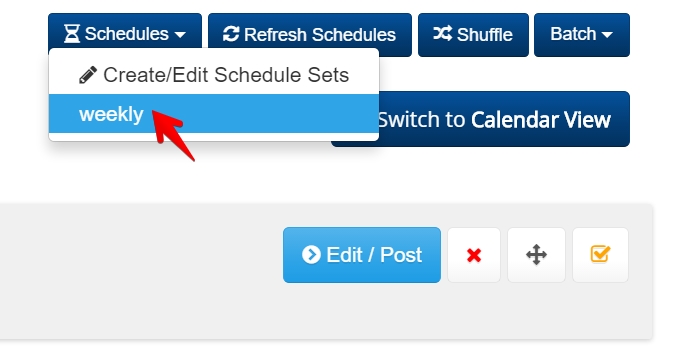 schedule button